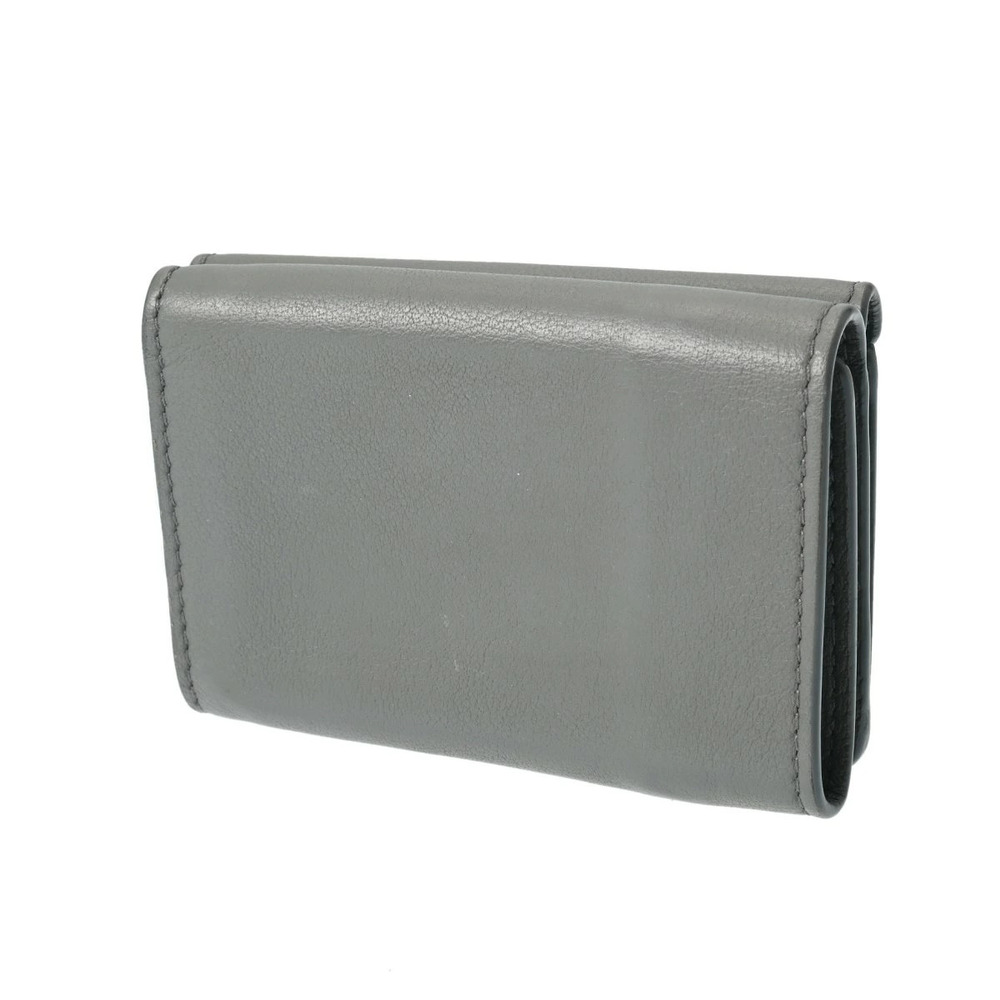 Balenciaga Tri Paper Wallet Gray Leather fold